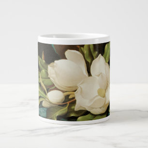 Giant Magnolias auf einem blauen Samttuch von MJ H Jumbo-Tasse