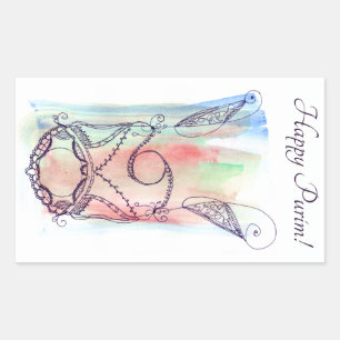 Giant Megillah Scroll Purim Rechteckiger Aufkleber