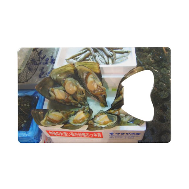 Giant Mussels Tsukiji Fish Market, Tokio, Japan Geldbeutel Flaschenöffner (Vorderseite (Horizontal))
