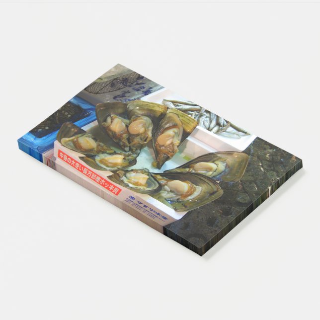 Giant Mussels Tsukiji Fish Market, Tokio, Japan Post-it Klebezettel (angewinkelt)