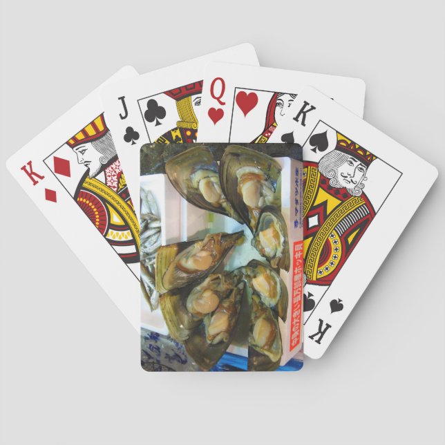 Giant Mussels Tsukiji Fish Market, Tokio, Japan Spielkarten (Rückseite)