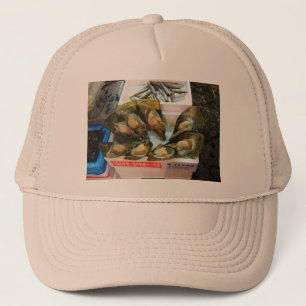 Giant Mussels Tsukiji Fish Market, Tokio, Japan Truckerkappe