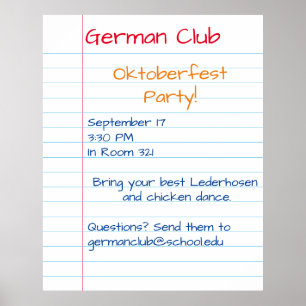 Giant Note Paper Colos Ankündigung Memo Poster