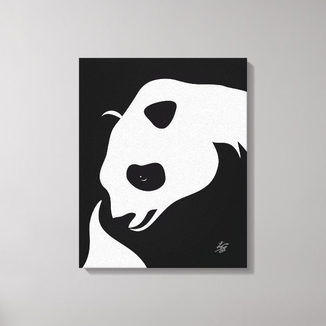 Giant Panda Abstrakt Canvas Print Leinwanddruck (Vorderseite)