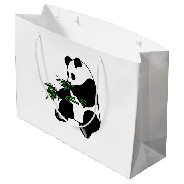 Giant Panda Große Geschenktüte (Rückseite Schrägansicht)