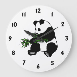 Giant Panda Große Wanduhr