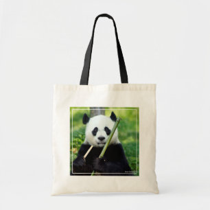 Giant Panda Holding Bamboo Tragetasche