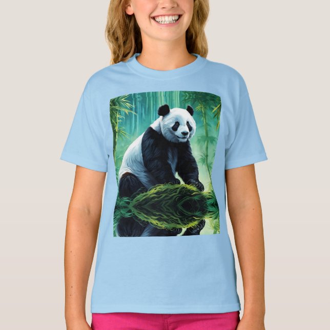 Giant Panda im Bamboo-Wald T-Shirt (Vorderseite)