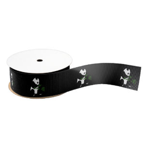 Giant Panda isst Bamboo Black Ripsband