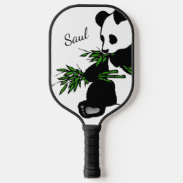 Giant Panda isst Bamboo Pickleball Schläger