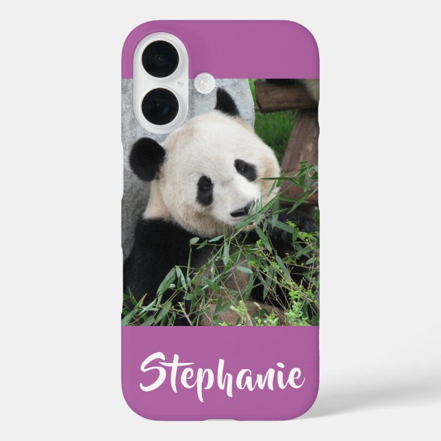 Giant Panda, Orchid, Lila, Name Case-Mate iPhone Hülle (Rückseite)