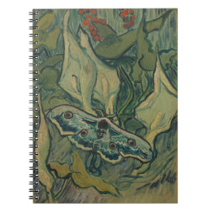 Giant Peacock Moth (1889) von Vincent van Gogh Notizblock