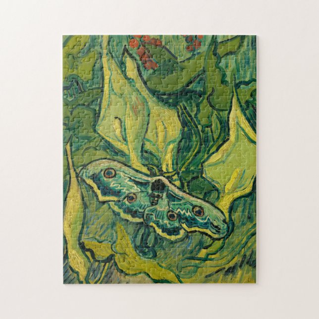 Giant Peacock Moth, 1889 von Vincent van Gogh Puzzle (Vertikal)