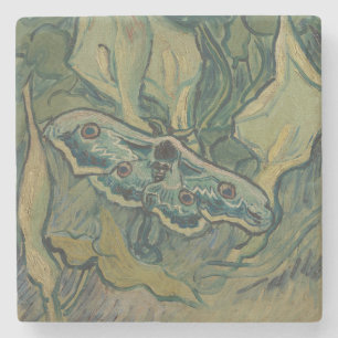 Giant Peacock Moth (1889) von Vincent van Gogh Steinuntersetzer