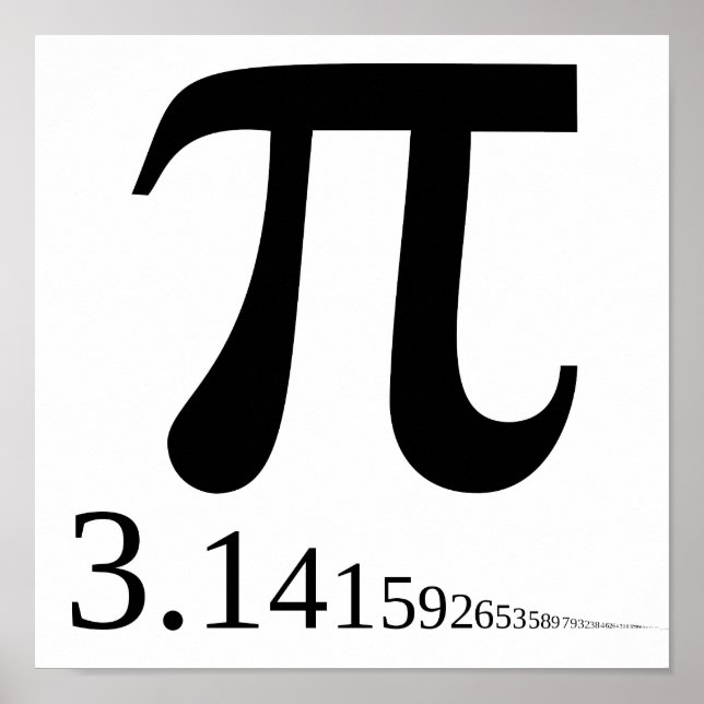 Giant "Pi" Symbol & 3.14... Poster (Vorne)