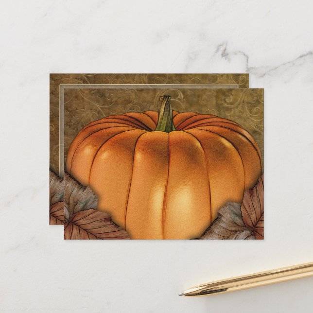 Giant Pumpkin Postcard Postkarte (Vorderseite/Rückseite Beispiel)