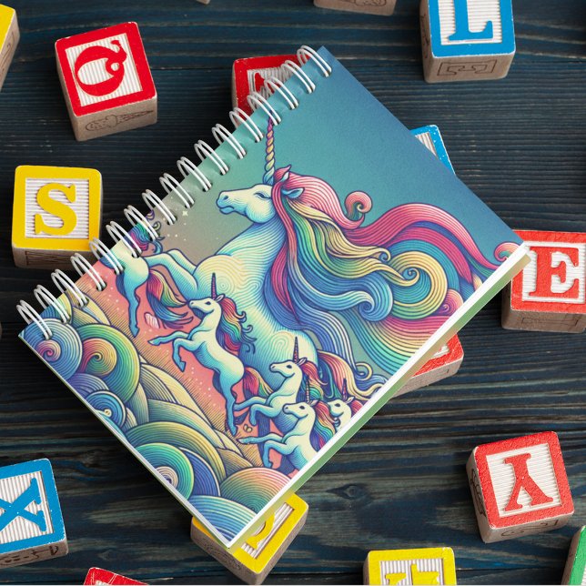 Giant Rainbow Unicorn Fantasy Notebook Notizblock (Von Creator hochgeladen)