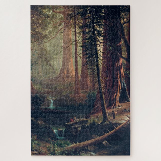 Giant Redwood Trees of California, Albert Bierstad Puzzle (Vertikal)
