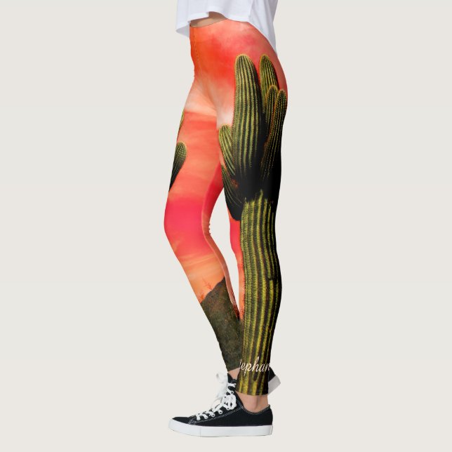 Giant Saguaro Cactus, Leggings, Personalisierte Na Leggings (Links)