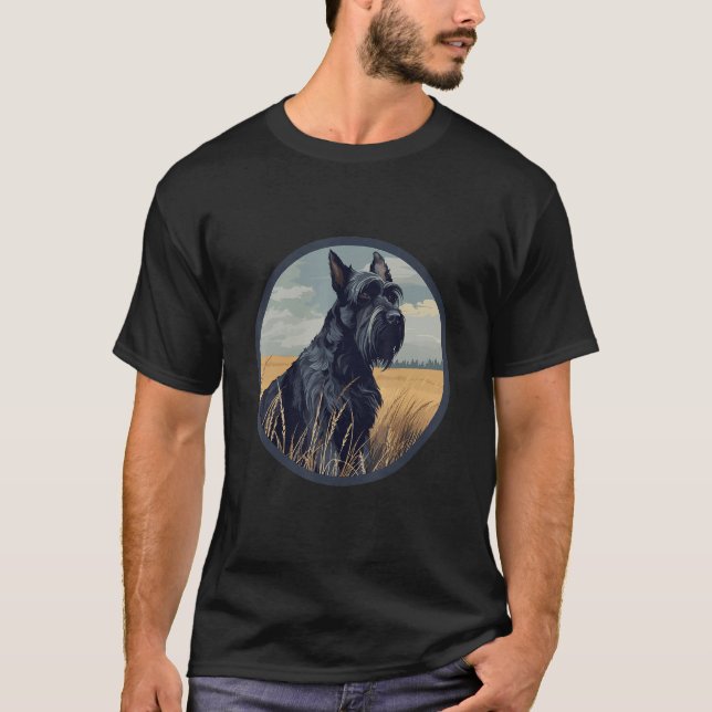 Giant Schnauzer Dog Breed Dog Motif T-Shirt (Vorderseite)