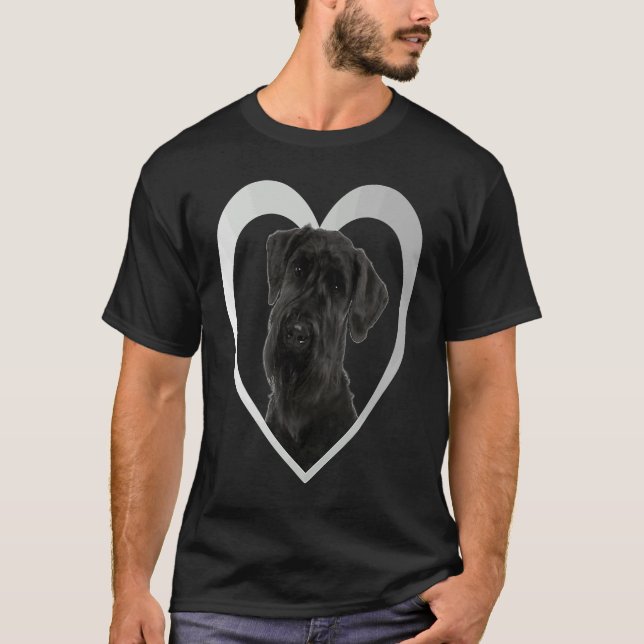 Giant Schnauzer Dog Heart Giant Schnauzer 1 T-Shirt (Vorderseite)