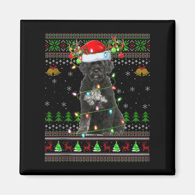 Giant Schnauzer Dog Ugly Christmas Sweaters Holida Magnet (Vorne)