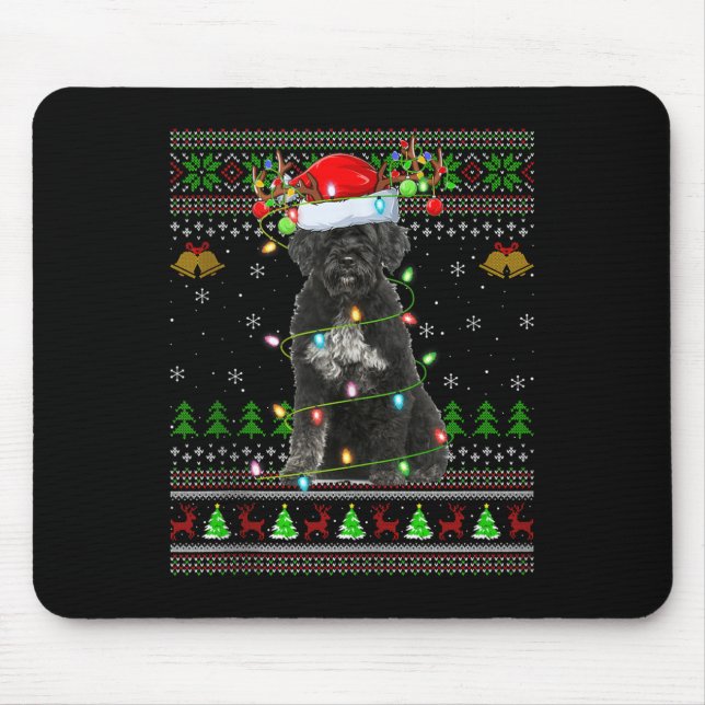 Giant Schnauzer Dog Ugly Christmas Sweaters Holida Mousepad (Vorne)