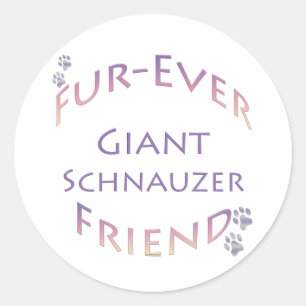 Giant Schnauzer Furever Runder Aufkleber
