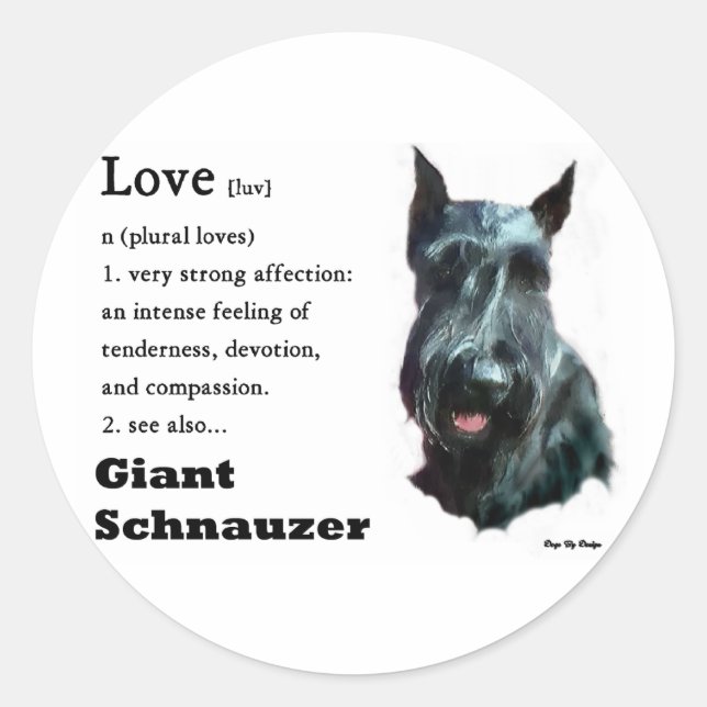 Giant Schnauzer Gaben Runder Aufkleber (Vorderseite)
