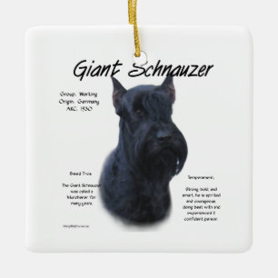 Giant Schnauzer Geschichtsdesign Keramikornament