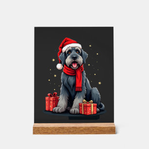 Giant Schnauzer Hund Weihnachtsfeiern Urlaub Weihn Acrylschild