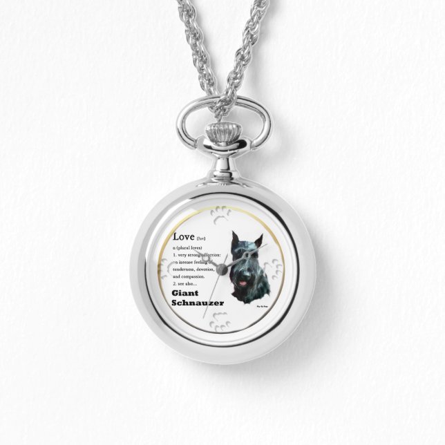 Giant Schnauzer Liebe ist Geschenke Armbanduhr (Vorderseite)