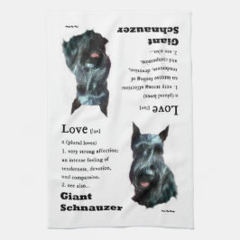 Giant Schnauzer Liebe ist Geschenke Küchentuch