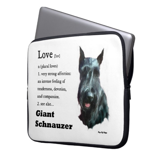 Giant Schnauzer Liebe ist Geschenke Laptopschutzhülle (Vorderseite Links)