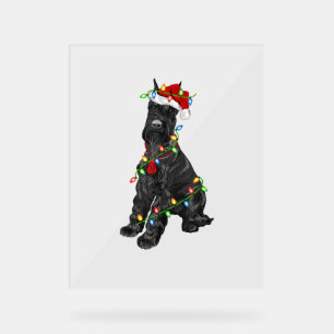 Giant Schnauzer Lover Xmas Santa Giant Schnauzer C Acrylschild