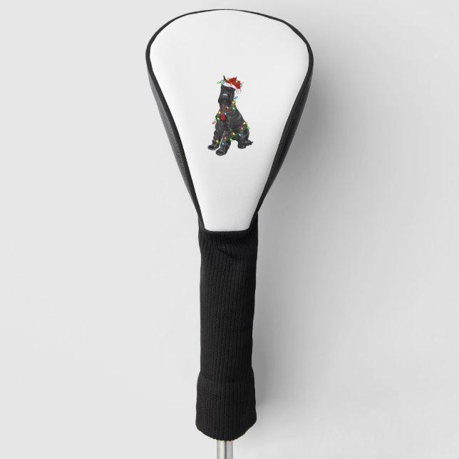 Giant Schnauzer Lover Xmas Santa Giant Schnauzer C Golf Headcover (Vorderseite)