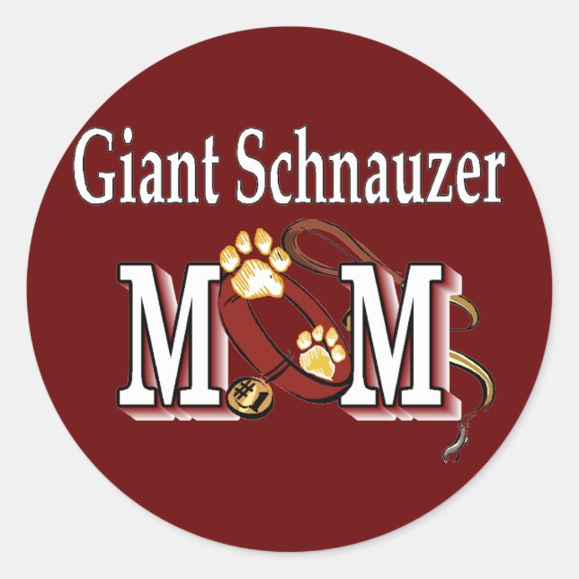 Giant Schnauzer MAMA Geschenke Runder Aufkleber (Vorderseite)