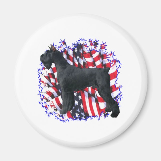 Giant Schnauzer Patriot Magnet (Vorne)