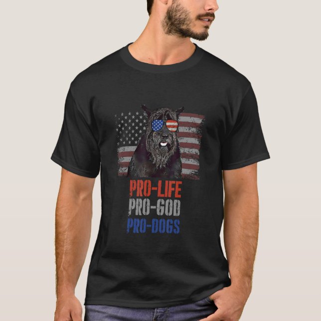 Giant Schnauzer Pro Life Pro God Pro Hunde T-Shirt (Vorderseite)