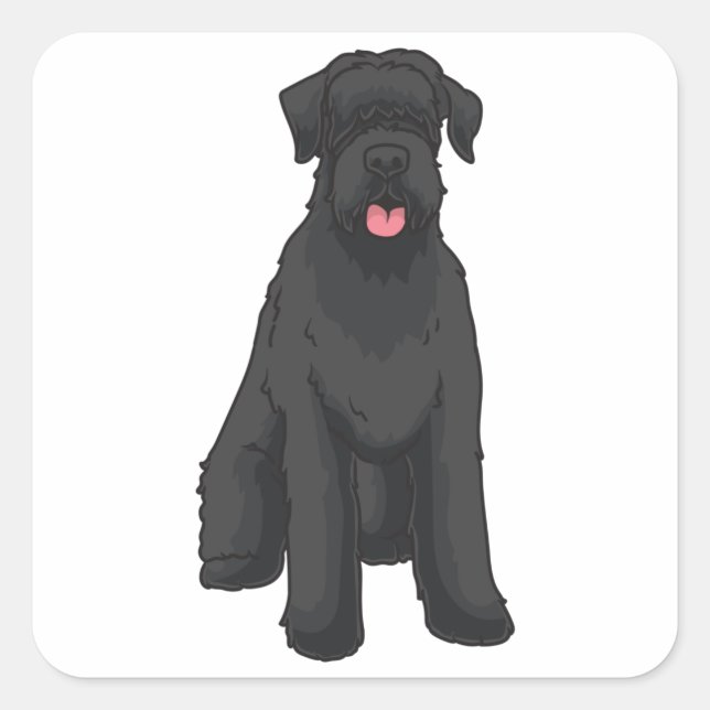 Giant Schnauzer Quadratischer Aufkleber (Vorderseite)