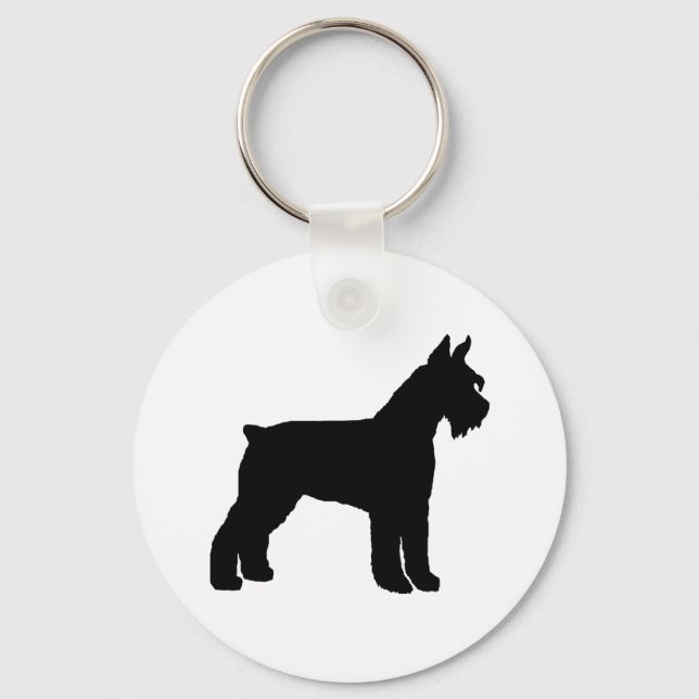 Giant Schnauzer (schwarz) Schlüsselanhänger (Vorderseite)