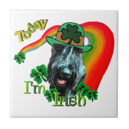 Giant Schnauzer St Patricks Day Fliese