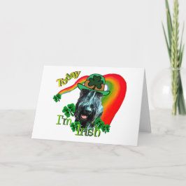 Giant Schnauzer St Patricks Day Karte