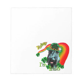 Giant Schnauzer St Patricks Day Notizblock