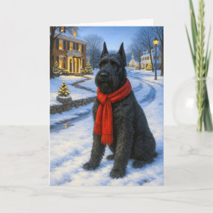 Giant Schnauzer Urlaub Feiertagskarte