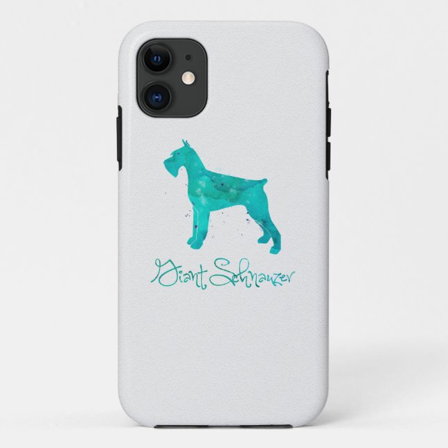 Giant Schnauzer Watercolor Design Case-Mate iPhone Hülle (Rückseite)