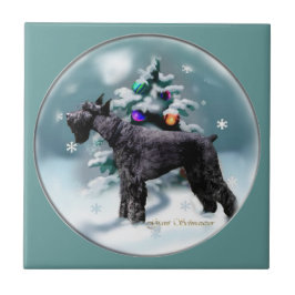 Giant Schnauzer Weihnachten Fliese