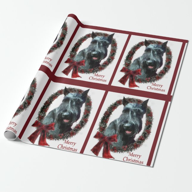 Giant Schnauzer Weihnachten Geschenkpapier (Ungerollt)