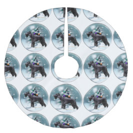 Giant Schnauzer Weihnachten Polyester Weihnachtsbaumdecke