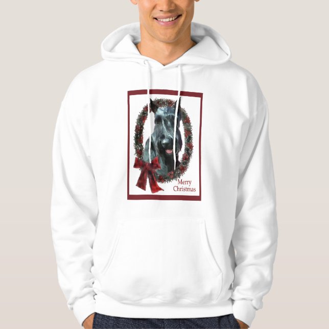 Giant Schnauzer Weihnachtsgeschenke Hoodie (Vorderseite)